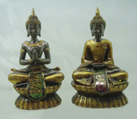 TLH570  Сувенир Индийский будда - сидящий, полистоун