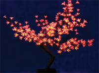 TLN420red    Светящееся дерево Цветущая яблоня 128диодов, режим мигания, 80см, красный