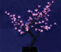 TLN421pink    Светящееся дерево Цветущая яблоня 128диодов, режим мигания, 80см, розовый