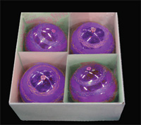 TLN571PURPLE    25004AS1706PURPLE    Набор шаров декорированных D=25см фиолетовый 4шт/набор  Декорация